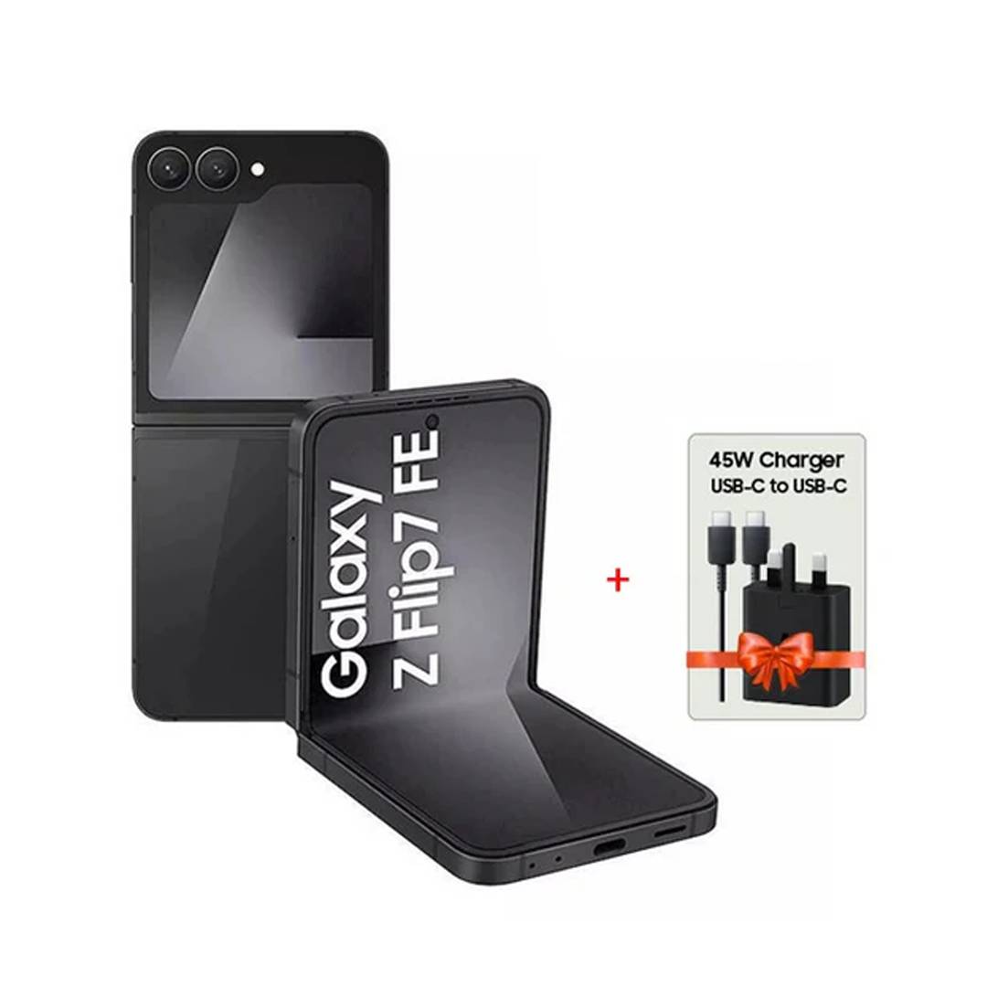 هاتف Samsung Galaxy Z Flip7 FE – رام 8GB، وتخزين 256GB + هدايا | أسود هاتف Samsung Galaxy Z Flip7 FE – رام 8GB، وتخزين 256GB + هدايا | أسود